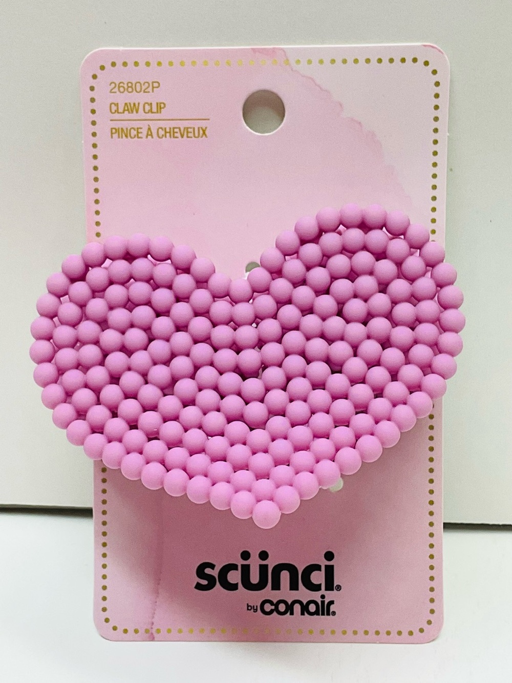 🌼4/$10🌼 NEW Scunci by Conair Pink Heart Claw Clip